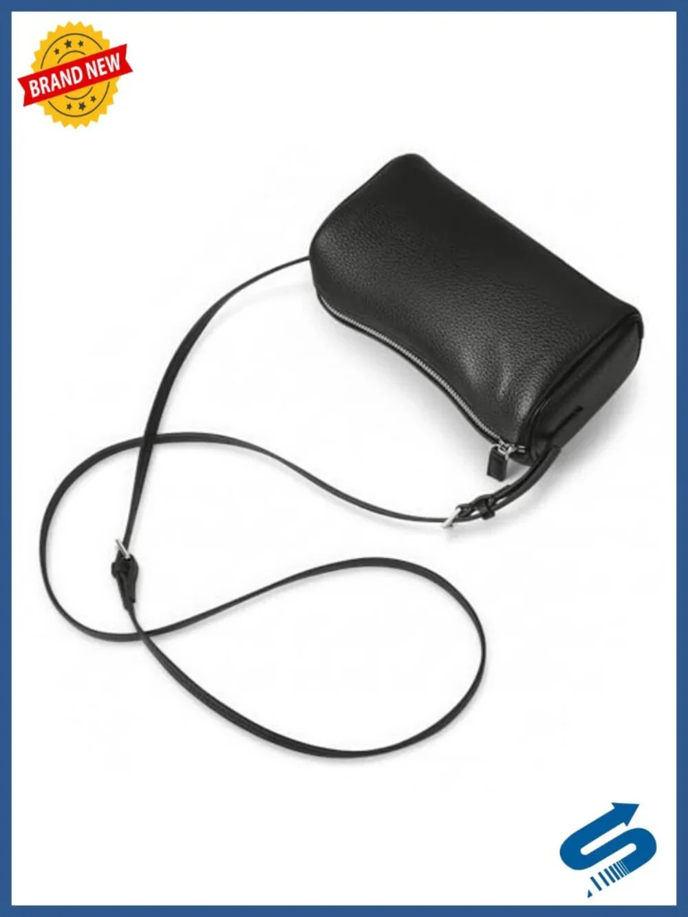 Vegan Leather Mini Crossbody Purse with Adjustable Strap Hobo Bag Barrel Shape